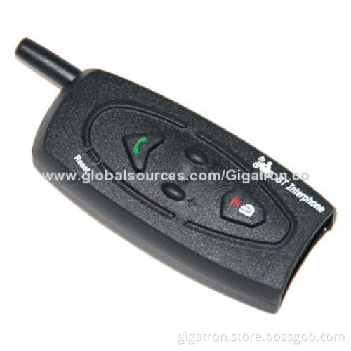 Bluetooth Interphone/Helmet Intercom, Up to Three Riders and 2.4GHz Frequency, Water-resistant